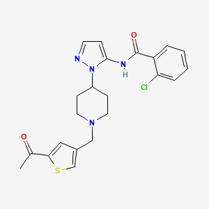 N-(1-{1-[(5-acetyl-3-thienyl)methyl]-4-piperidinyl}-1H-pyrazol-5-yl)-2-chlorobenzamide