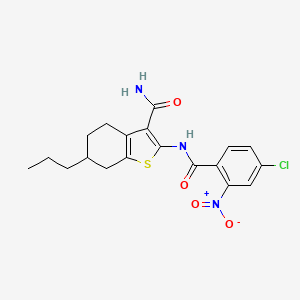 2-{[(4-Chloro-2-nitrophenyl)carbonyl]amino}-6-propyl-4,5,6,7-tetrahydro-1-benzothiophene-3-carboxamide