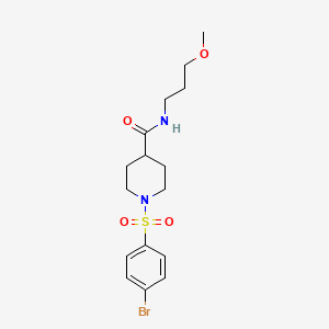 1-[(4-bromophenyl)sulfonyl]-N-(3-methoxypropyl)piperidine-4-carboxamide