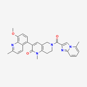 3-(8-methoxy-2-methyl-5-quinolinyl)-1-methyl-6-[(5-methylimidazo[1,2-a]pyridin-2-yl)carbonyl]-5,6,7,8-tetrahydro-1,6-naphthyridin-2(1H)-one