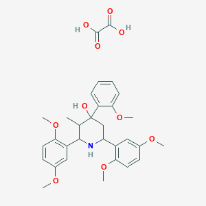 2,6-bis(2,5-dimethoxyphenyl)-4-(2-methoxyphenyl)-3-methyl-4-piperidinol ethanedioate (salt)