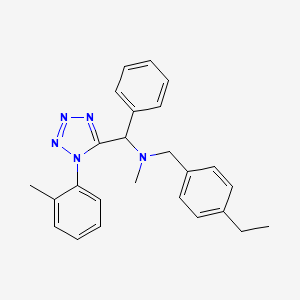 N-[(4-ethylphenyl)methyl]-N-methyl-1-[1-(2-methylphenyl)tetrazol-5-yl]-1-phenylmethanamine