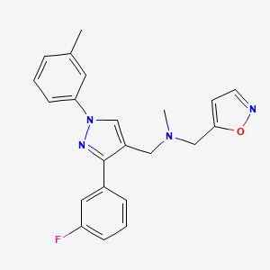 1-[3-(3-fluorophenyl)-1-(3-methylphenyl)-1H-pyrazol-4-yl]-N-(5-isoxazolylmethyl)-N-methylmethanamine