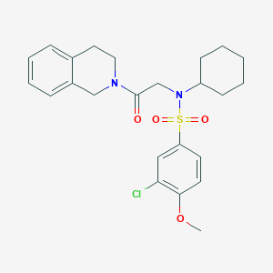 3-CHLORO-N-CYCLOHEXYL-4-METHOXY-N-[2-OXO-2-(1,2,3,4-TETRAHYDROISOQUINOLIN-2-YL)ETHYL]BENZENE-1-SULFONAMIDE