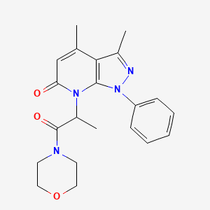 3,4-Dimethyl-7-(1-morpholin-4-yl-1-oxopropan-2-yl)-1-phenylpyrazolo[3,4-b]pyridin-6-one