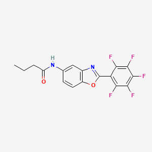 molecular formula C17H11F5N2O2 B5239696 N-[2-(pentafluorophenyl)-1,3-benzoxazol-5-yl]butanamide 