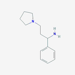 molecular formula C13H20N2 B052397 1-苯基-3-(吡咯烷-1-基)丙-1-胺 CAS No. 113640-37-2