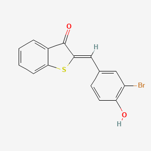 (2Z)-2-[(3-BROMO-4-HYDROXYPHENYL)METHYLIDENE]-2,3-DIHYDRO-1-BENZOTHIOPHEN-3-ONE