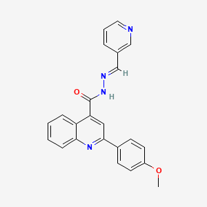 molecular formula C23H18N4O2 B5239740 2-(4-methoxyphenyl)-N'-(3-pyridinylmethylene)-4-quinolinecarbohydrazide 