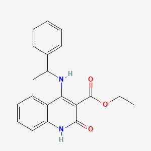 ethyl 2-oxo-4-[(1-phenylethyl)amino]-1,2-dihydro-3-quinolinecarboxylate