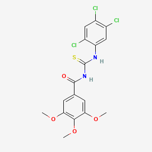 3,4,5-trimethoxy-N-[(2,4,5-trichlorophenyl)carbamothioyl]benzamide