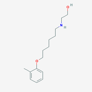 molecular formula C15H25NO2 B5239770 2-{[6-(2-methylphenoxy)hexyl]amino}ethanol 