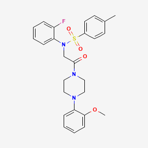 N-(2-fluorophenyl)-N-{2-[4-(2-methoxyphenyl)-1-piperazinyl]-2-oxoethyl}-4-methylbenzenesulfonamide