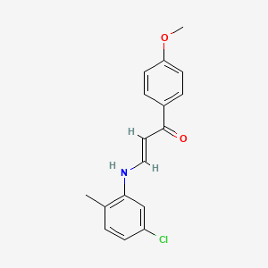 molecular formula C17H16ClNO2 B5239821 3-[(5-chloro-2-methylphenyl)amino]-1-(4-methoxyphenyl)-2-propen-1-one 