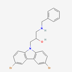 molecular formula C22H20Br2N2O B5239831 1-(benzylamino)-3-(3,6-dibromo-9H-carbazol-9-yl)-2-propanol 