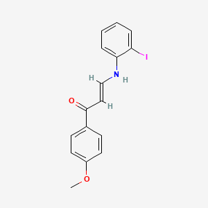 (E)-3-(2-iodoanilino)-1-(4-methoxyphenyl)prop-2-en-1-one