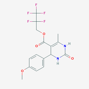 2,2,3,3,3-Pentafluoropropyl 4-(4-methoxyphenyl)-6-methyl-2-oxo-1,2,3,4-tetrahydropyrimidine-5-carboxylate