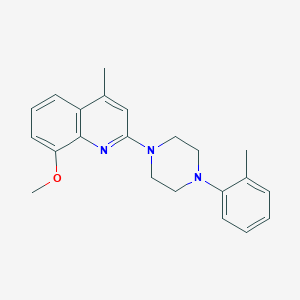 molecular formula C22H25N3O B5239907 8-methoxy-4-methyl-2-[4-(2-methylphenyl)-1-piperazinyl]quinoline 