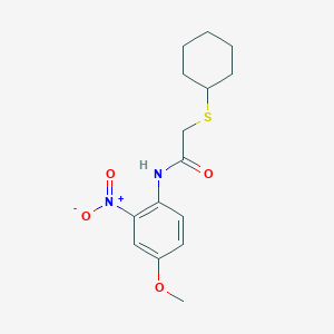 2-(cyclohexylsulfanyl)-N-(4-methoxy-2-nitrophenyl)acetamide