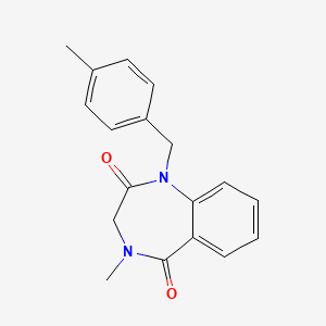 molecular formula C18H18N2O2 B5239946 4-methyl-1-(4-methylbenzyl)-3,4-dihydro-1H-1,4-benzodiazepine-2,5-dione 