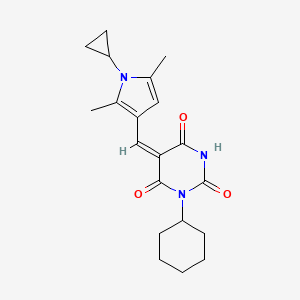 1-cyclohexyl-5-[(1-cyclopropyl-2,5-dimethyl-1H-pyrrol-3-yl)methylene]-2,4,6(1H,3H,5H)-pyrimidinetrione