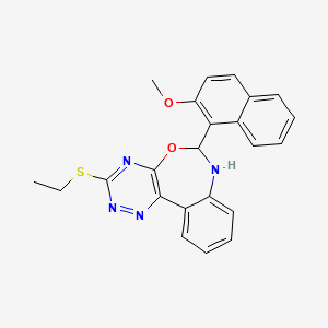 1-[3-(Ethylsulfanyl)-6,7-dihydro[1,2,4]triazino[5,6-D][3,1]benzoxazepin-6-YL]-2-naphthyl methyl ether