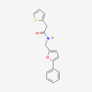 molecular formula C17H15NO2S B5240013 N-[(5-phenylfuran-2-yl)methyl]-2-(thiophen-2-yl)acetamide 