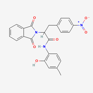 2-(1,3-dioxo-1,3-dihydro-2H-isoindol-2-yl)-N-(2-hydroxy-4-methylphenyl)-3-(4-nitrophenyl)propanamide