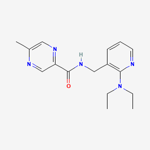 molecular formula C16H21N5O B5240047 N-{[2-(diethylamino)-3-pyridinyl]methyl}-5-methyl-2-pyrazinecarboxamide 