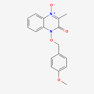 molecular formula C17H16N2O4 B5240063 1-[(4-methoxybenzyl)oxy]-3-methyl-2(1H)-quinoxalinone 4-oxide 