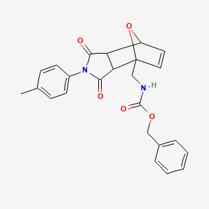 molecular formula C24H22N2O5 B5240072 benzyl {[4-(4-methylphenyl)-3,5-dioxo-10-oxa-4-azatricyclo[5.2.1.0~2,6~]dec-8-en-1-yl]methyl}carbamate 