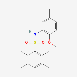 molecular formula C18H23NO3S B5240077 N-(2-methoxy-5-methylphenyl)-2,3,5,6-tetramethylbenzenesulfonamide 