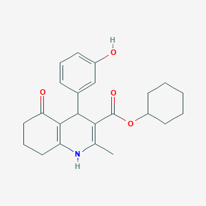 Cyclohexyl 4-(3-hydroxyphenyl)-2-methyl-5-oxo-1,4,5,6,7,8-hexahydroquinoline-3-carboxylate