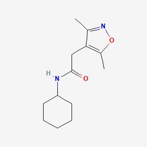 molecular formula C13H20N2O2 B5240086 N-cyclohexyl-2-(3,5-dimethyl-1,2-oxazol-4-yl)acetamide 