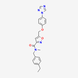 N-(4-ethylbenzyl)-N-methyl-5-{[4-(1H-1,2,4-triazol-1-yl)phenoxy]methyl}-3-isoxazolecarboxamide