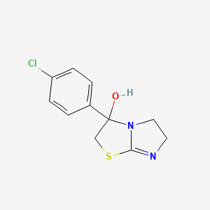 molecular formula C11H11ClN2OS B5240136 3-(4-chlorophenyl)-2,3,5,6-tetrahydroimidazo[2,1-b][1,3]thiazol-3-ol 