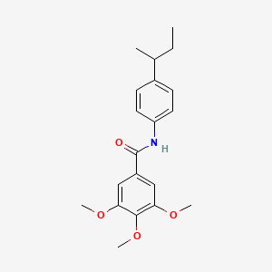 molecular formula C20H25NO4 B5240144 N-[4-(butan-2-yl)phenyl]-3,4,5-trimethoxybenzamide 