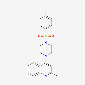 2-Methyl-4-[4-(4-methylphenyl)sulfonylpiperazin-1-yl]quinoline