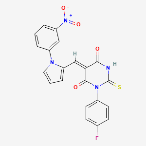 1-(4-fluorophenyl)-5-{[1-(3-nitrophenyl)-1H-pyrrol-2-yl]methylene}-2-thioxodihydro-4,6(1H,5H)-pyrimidinedione