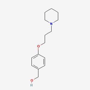 molecular formula C15H23NO2 B5240183 {4-[3-(1-piperidinyl)propoxy]phenyl}methanol 