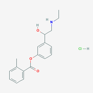 molecular formula C18H22ClNO3 B5240196 [3-[2-(Ethylamino)-1-hydroxyethyl]phenyl] 2-methylbenzoate;hydrochloride 