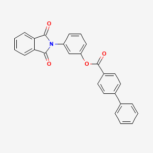 molecular formula C27H17NO4 B5240206 3-(1,3-DIOXO-2,3-DIHYDRO-1H-ISOINDOL-2-YL)PHENYL [1,1'-BIPHENYL]-4-CARBOXYLATE 