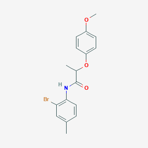 molecular formula C17H18BrNO3 B5240216 N-(2-bromo-4-methylphenyl)-2-(4-methoxyphenoxy)propanamide 