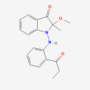 2-methoxy-2-methyl-1-[(2-propanoylphenyl)amino]-1,2-dihydro-3H-indol-3-one