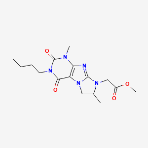 Methyl 2-(2-butyl-4,7-dimethyl-1,3-dioxopurino[7,8-a]imidazol-6-yl)acetate