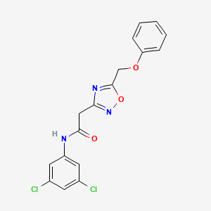 N-(3,5-dichlorophenyl)-2-[5-(phenoxymethyl)-1,2,4-oxadiazol-3-yl]acetamide