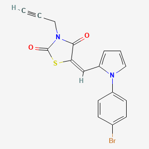 (5E)-5-{[1-(4-bromophenyl)-1H-pyrrol-2-yl]methylidene}-3-(prop-2-yn-1-yl)-1,3-thiazolidine-2,4-dione