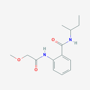 molecular formula C14H20N2O3 B5240320 N-(sec-butyl)-2-[(methoxyacetyl)amino]benzamide 