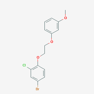 molecular formula C15H14BrClO3 B5240335 4-bromo-2-chloro-1-[2-(3-methoxyphenoxy)ethoxy]benzene 