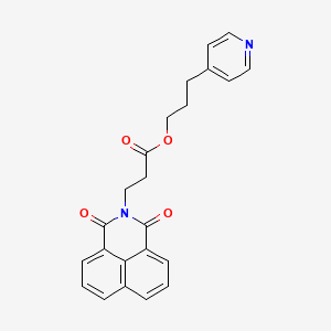 molecular formula C23H20N2O4 B5240344 3-Pyridin-4-ylpropyl 3-(1,3-dioxobenzo[de]isoquinolin-2-yl)propanoate 